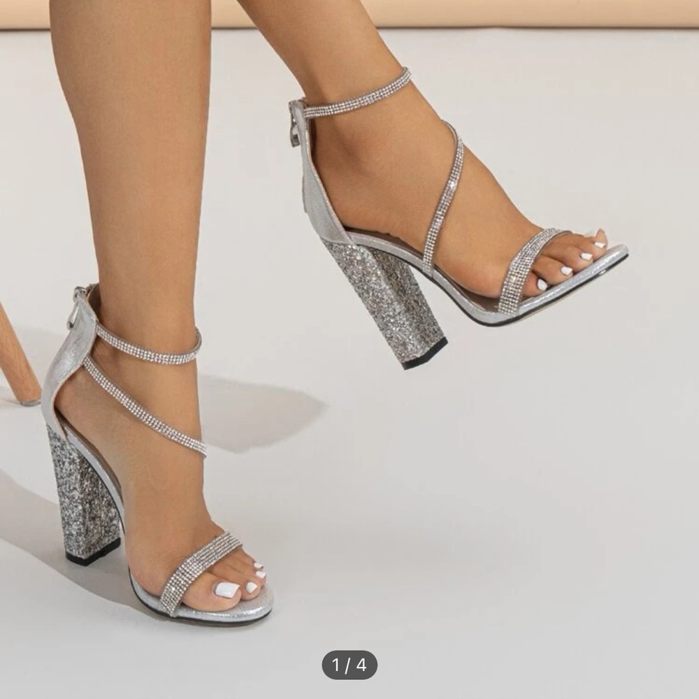 Glitter high heels 4.3 inch heel